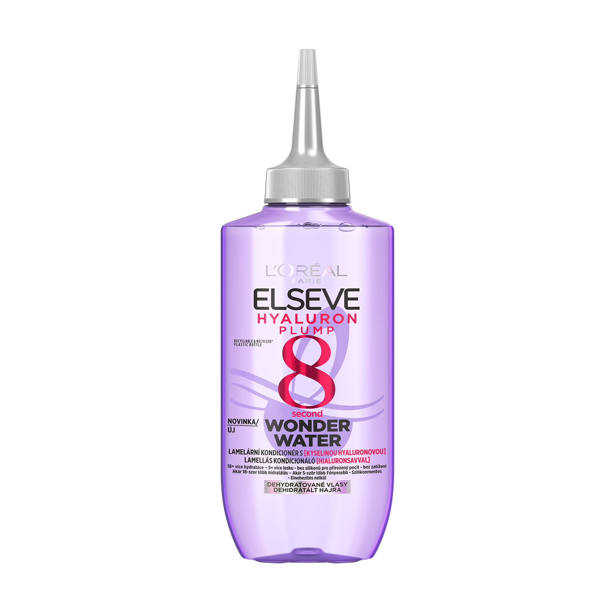 Ламелярна вода L'Oreal Paris Elseve Hyaluron Plump Wonder Water засіб з ефектом ламінації, для блиску та зволоження волосся, 200 мл